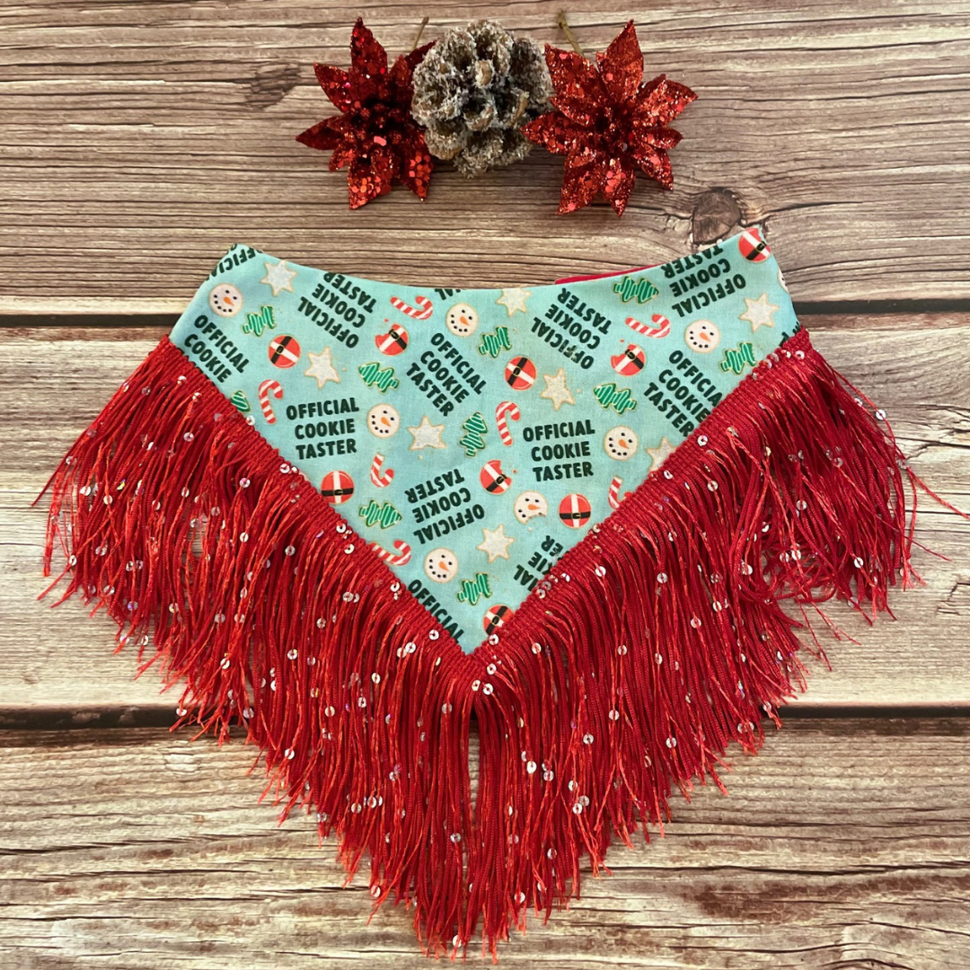Official Cookie Tester Dog Bandana w/trim