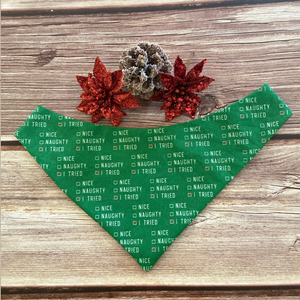 Naughty, Nice , I Tried Dog  Bandana