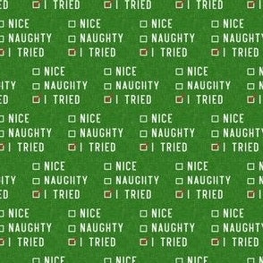 Naughty, Nice , I Tried Dog  Bandana